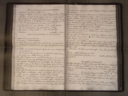 Original Protokoll der Allschwiler Gemeindeversammlung vom 29. Dezember 1892